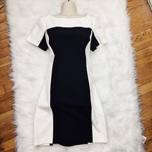 Vintage Julian Taylor colorblock dress size 6P EUC